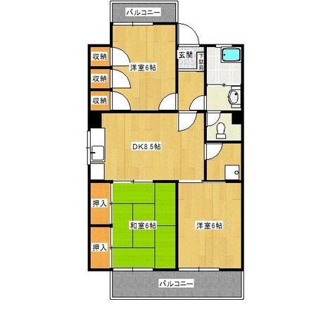 パレス寺山の物件間取画像